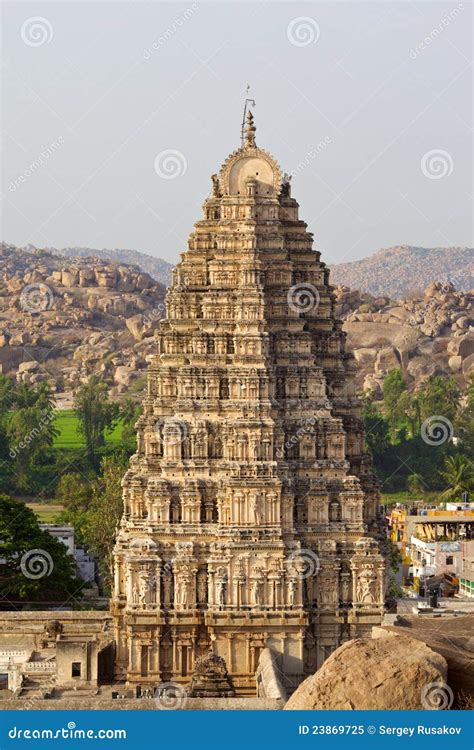 Virupaksha Temple tower stock image. Image of built, virupaksha - 23869725