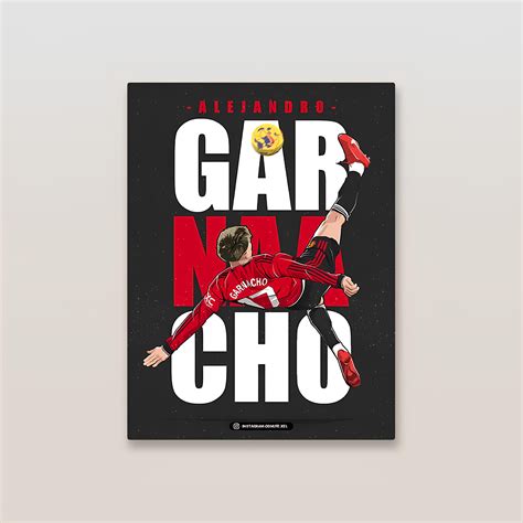 Alejandro Garnacho Manchester United Metal Poster – Inkyprinty.in