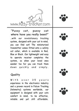 Fillable Online Backup of Kitty Tracker Brochure and order form for PDF ...