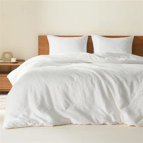 Amazon.com: Comfort Spaces White King Duvet Cover Set - 3 Pieces ...