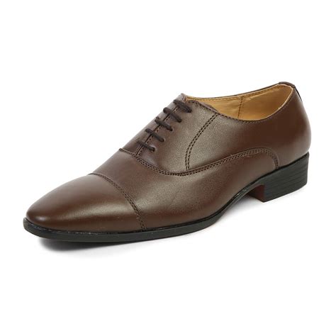 Buy LOUIS STITCH Men's Brown Italian Leather Formal Shoes for Men ...