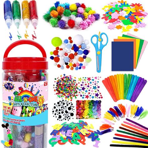 FunzBo Arts and Crafts Supplies for Kids - Craft Art Supply Kit for ...