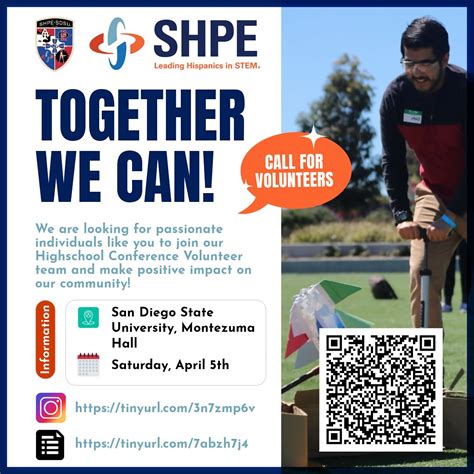 SHPE SDSU | High school students! Join us at the SHPE SDSU Annual High ...