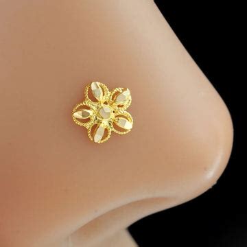 Buy Gold Nose Pins | Gold Nath at best Indian Prices Online – Karizma ...