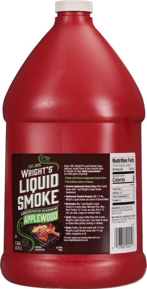 Amazon.com : Wright's Liquid Smoke Applewood 1 Gallon : Grocery ...