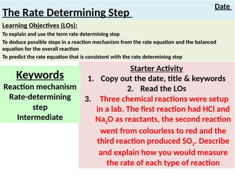 Image result for Rate-Determining Step Example Mechanism OCR