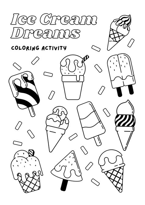 Ice Cream Coloring Pages 的图像结果