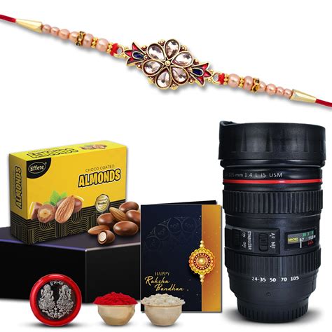 Oblivion Rakhi Combo (K1_429_M720+EA32) Effete Chocolate Almond 32gm ...