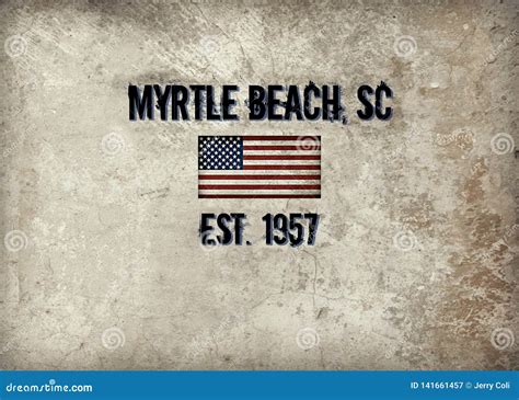 Myrtle Beach, South Carolina Stock Illustration - Illustration of ...