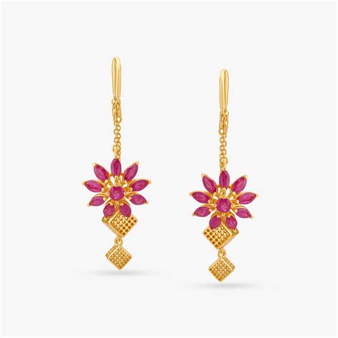 Gorgeous Ruby Sui Dhaga Drop Earrings