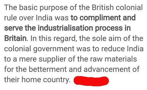 what were the main objectives of the Colonial rule in India? explain ...