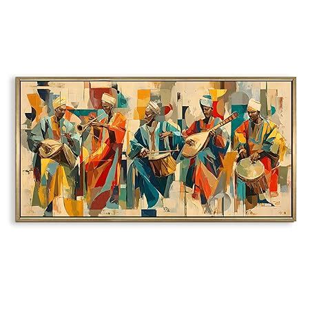 PAPER PLANE DESIGN Musicians in Rhythm and Robes – Large Canvas ...