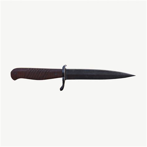 German WWI Trench Knife - 3D Model by Pabst