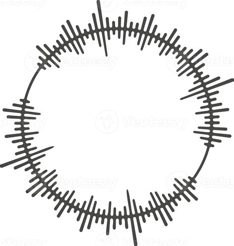 Circle audio wave. Circular music sound equalizer. Abstract radial ...