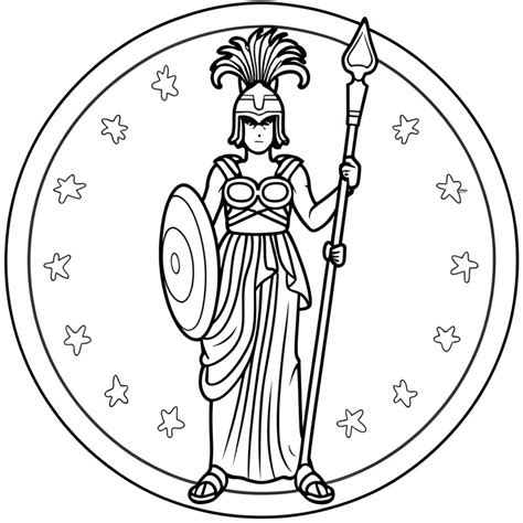 Goddess of Wisdom Athena coloring page - Download, Print or Color ...