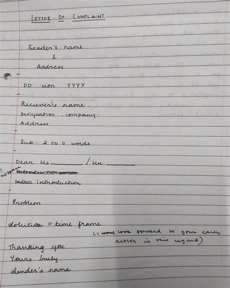 letter of complaint format - Brainly.in