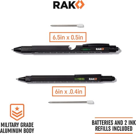 Buy RAK Multi-Tool 2Pc Pen Set - LED Light, Touchscreen Stylus, Ruler ...