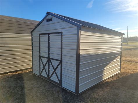 10x12 Metal Cottage Barn - OK Structures Portable Buildings