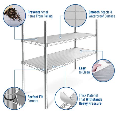 Snapklik.com : Sterling Shelf Liners Wire Rack Covers: Plastic Shelf ...