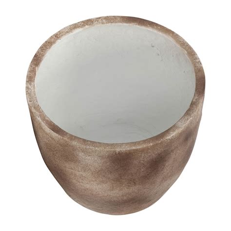 Yiekholo 2-Pack Round 20-in W Large Brown Polyrattan Indoor/Outdoor ...