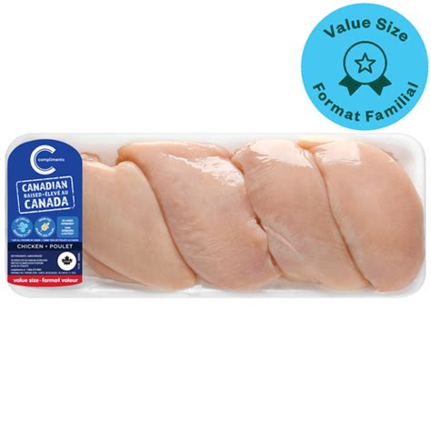 Buy Compliments Chicken Breasts Boneless Skinless Value Size | Sobeys Inc.