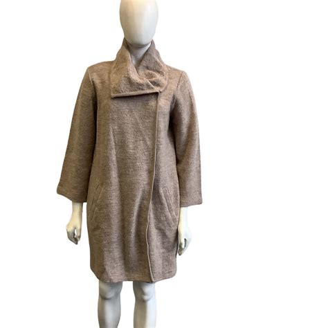 BNWT Paul Costelloe Women's Size 12 Pure Wool Winter Jacket Brown (s)