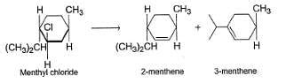 Consider the following elimination reaction,When reaction is carried ...