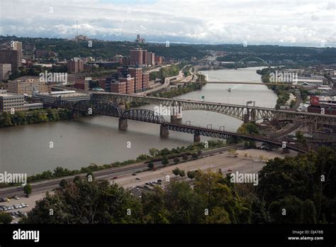 City of Bridges on the Monongahela River, Pittsburgh, Pennsylvania, USA ...