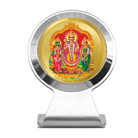 DIVINITI Murugan Valli Gold Plated Metallic Car Frame, Table Decor| MCF ...