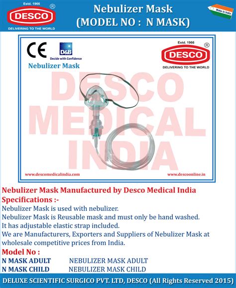 Nebulizer Mask Reusable - Manufacturers, Suppliers & Exporters India