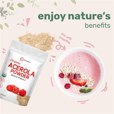 Organic Acerola Cherry Powder - Natural Vitamin C Source – Micro ...