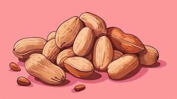 A drawing of a pile of nuts with a pencil on it | Premium AI-generated ...
