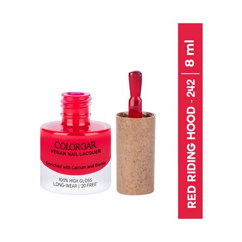 Colorbar Vegan Nail Lacquer - 242 Red Riding Hood (8 ml)