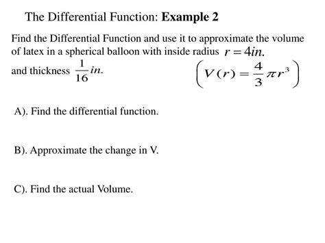 Using Differentials for Approximation 的图像结果