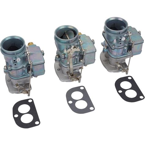 Set of 3 9 Super 7® 3-Bolt 2-Barrel Carburetors, Plain Finish