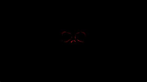 Download wallpaper 1600x900 skull, dark, red, black, darkness ...