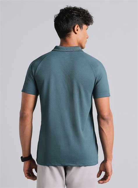 Buy Men's Teal High Energy Performance Polo T-shirt Online in India ...