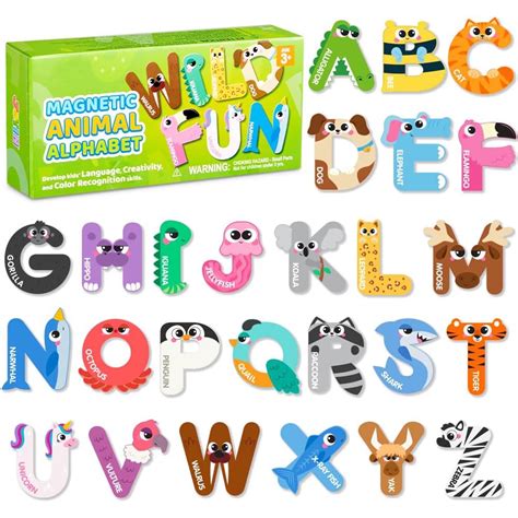 Joyfy 26 Pcs Large Size Magnetic Letters Cute Fridge Magnets for ...