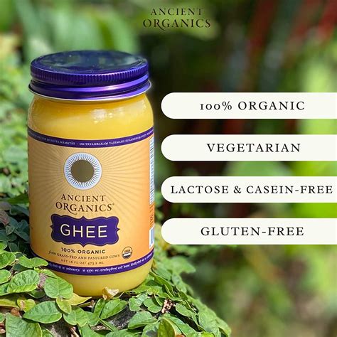 Organic Grass Fed Ghee Butter | Ancient Organics | 32 Fl Oz (Pack of 3 ...