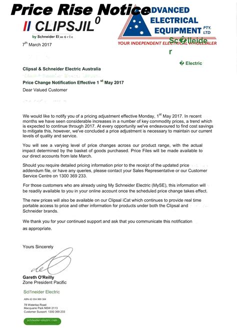 Free Printable Price/Rate Increase Letter Templates [PDF, Excel] Customers