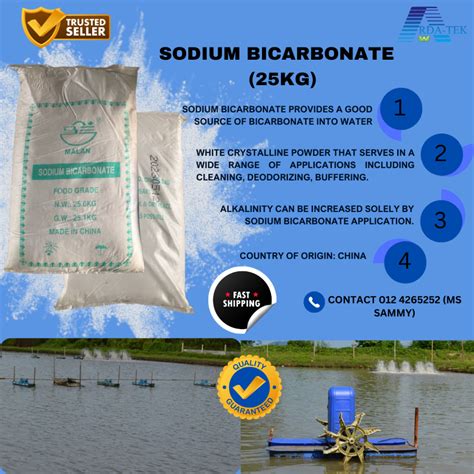MALAN AQUACULTURE SODIUM BICARBONATE /BAKING SODA/SWIMMING POOL X 25KG ...