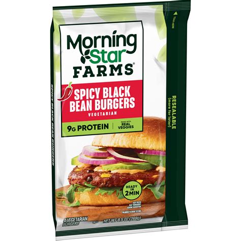 MorningStar Farms® Spicy Black Bean Burgers - SmartLabel™