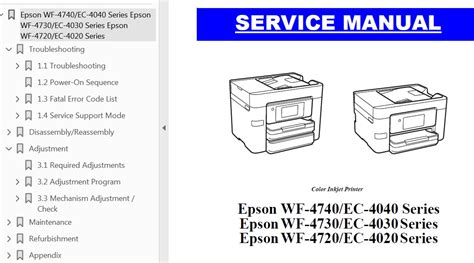 Epson WF-4720 Series, WF-4730 Series, WF-4740 Series, EC-4020, EC-4030 ...