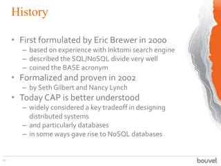Rezultat imagine pentru Cap Theorem NoSQL