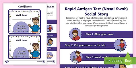 Rapid Antigen Nasal Swab Test Social Story - SEN/D