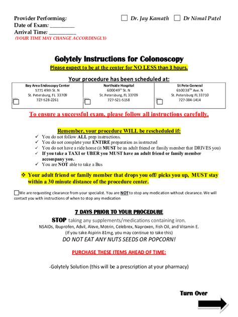 Fillable Online You have been scheduled for a colonoscopy Fax Email ...