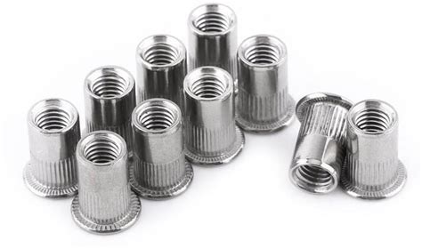 RPI SHOP Nut - M3 Rivet Nut, Flat Head, Threaded Insert Nut, Zinc ...