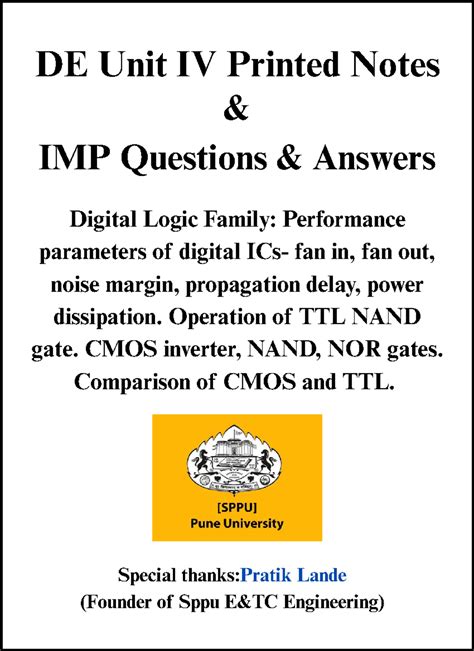 Digital Electronics Unit IV: Key Concepts & IMP Questions - Studocu