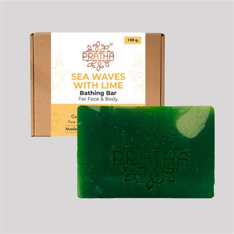 Sea Waves with Lime | Cold Process Handmade Soap | PRATHA NATURALS