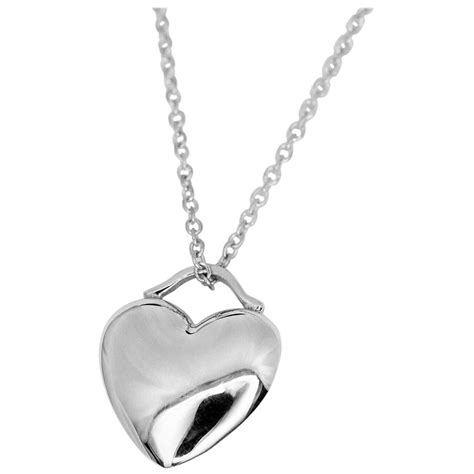 Tiffany and Co. Sterling 925 Silver Heart Pendant Necklace at 1stDibs ...